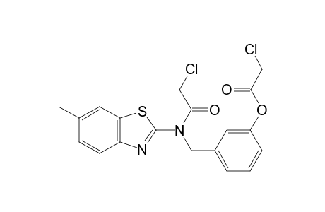 3-{[(Chloroacetyl)(6-methyl-1,3-benzothiazol-2-yl)amino]methyl}phenyl chloroacetate
