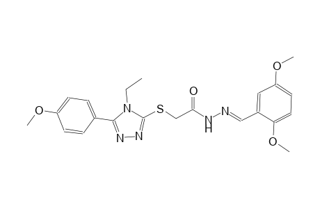 N'-[(E)-(2,5-dimethoxyphenyl)methylidene]-2-{[4-ethyl-5-(4-methoxyphenyl)-4H-1,2,4-triazol-3-yl]sulfanyl}acetohydrazide