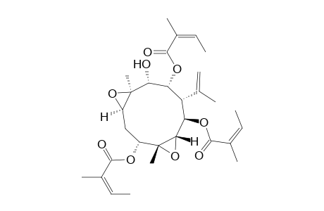 2-Butenoic acid, 2-methyl-, 7-hydroxy-1,6-dimethyl-9-(1-methylethenyl)-5,12-dioxatricyclo[9.1.0.0(4,6)]dodecane-2,8,10-triyl ester, [1R-[1R*,2S*(Z),4S*,6S,7S*,8S*(Z),9R*,10S*(Z),11R*]]-