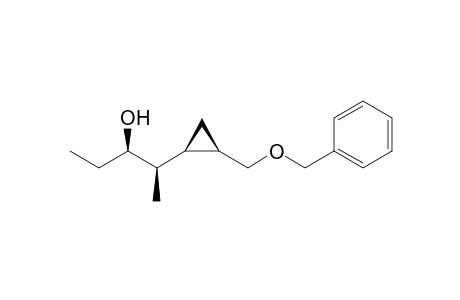 (2R,3R*)-2-{(1S*,2R*)-2-[(Benzyloxy)methyl]cyclopropyl}pentan-3-ol