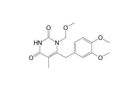 6-[(3',4'-Dimethoxyphenyl)methyl]-1-(methoxymethyl)-5-methyluracil