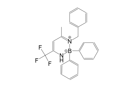 1-benzyl-6-methyl-2,2-diphenyl-4-(trifluoromethyl)-2,3-dihydro-1,3,2-diazaborinin-1-ium-2-uide