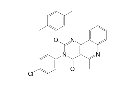 2-(2,5-DIMETHYLPHENOXY)-3-(4-CHLOROPHENYL)-5-METHYL-PYRIMIDO-[5,4-C]-QUINOLIN-4(3H)-ONE