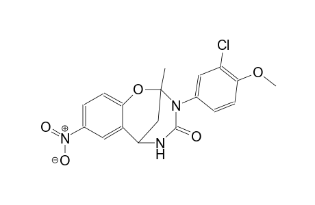 10-(3-chloro-4-methoxyphenyl)-9-methyl-4-nitro-8-oxa-10,12-diazatricyclo[7.3.1.0²,⁷]trideca-2,4,6-trien-11-one
