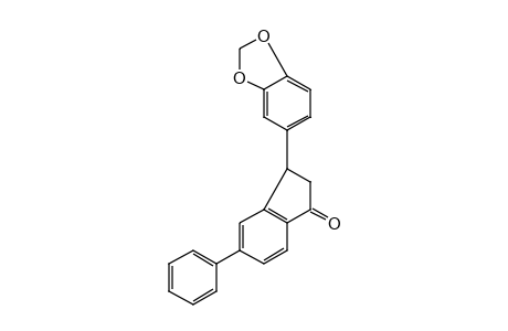 3-[(3,4-METHYLENEDIOXY)PHENYL]-5-PHENYL-1-INDANONE