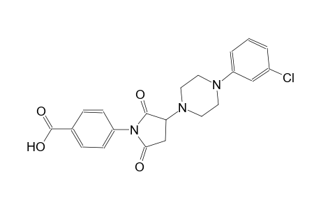 4-{3-[4-(3-chlorophenyl)-1-piperazinyl]-2,5-dioxo-1-pyrrolidinyl}benzoic acid