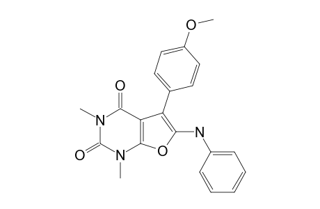 5-(4-methoxyphenyl)-1,3-dimethyl-6-(phenylamino)furo[3,2-e]pyrimidine-2,4-quinone