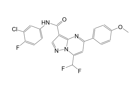 N-(3-chloro-4-fluorophenyl)-7-(difluoromethyl)-5-(4-methoxyphenyl)pyrazolo[1,5-a]pyrimidine-3-carboxamide