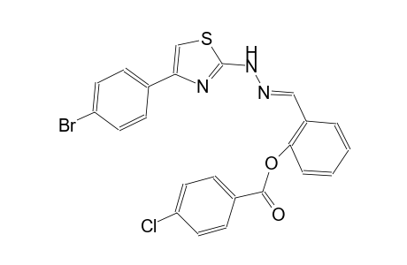 2-((E)-{2-[4-(4-bromophenyl)-1,3-thiazol-2-yl]hydrazono}methyl)phenyl 4-chlorobenzoate