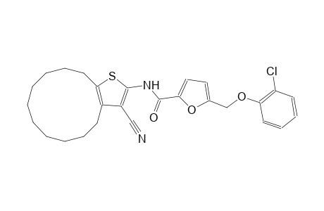 5-[(2-chlorophenoxy)methyl]-N-(3-cyano-4,5,6,7,8,9,10,11,12,13-decahydrocyclododeca[b]thien-2-yl)-2-furamide