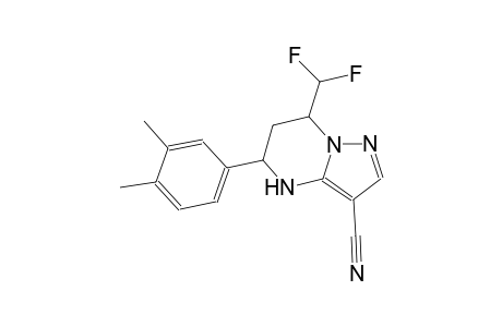 7-(difluoromethyl)-5-(3,4-dimethylphenyl)-4,5,6,7-tetrahydropyrazolo[1,5-a]pyrimidine-3-carbonitrile