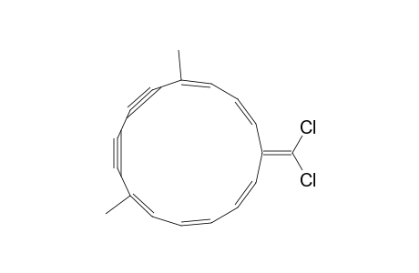 1,3,5,11,13-Cyclopentadecapentaene-7,9-diyne, 15-(dichloromethylene)-6,11-dimethyl-, (E,E,Z,Z,E)-