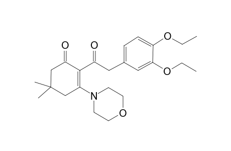 2-Cyclohexen-1-one, 2-[2-(3,4-diethoxyphenyl)acetyl]-5,5-dimethyl-3-(4-morpholinyl)-