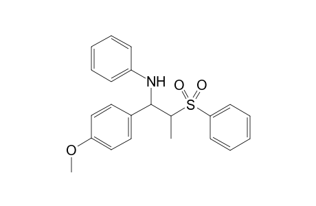 N-(1-(4-Methoxyphenyl)-2-(phenylsulfonyl)propyl)aniline