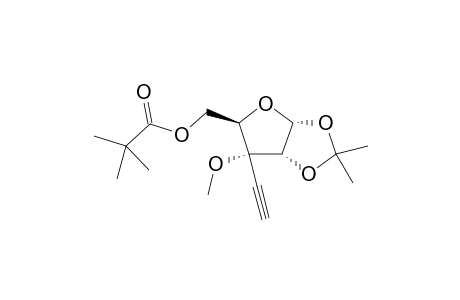 5-(2,2-Dimethylpropanoyl)-3-ethynyl-3-O-methyl-1,2-O-isopropylidene-.alpha.,D-ribofuranose
