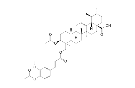 3.beta.,4'-Diacetoxy-24-(trans)-ferulyloxy-urs-12-en-28-oic Acid