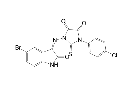 5-Bromo-3-[(2'-thioxo-3'-<p-chlorophenyl>-4',5'-imidazolidinedione-1'-yl)imino]-1H-2-indolinone