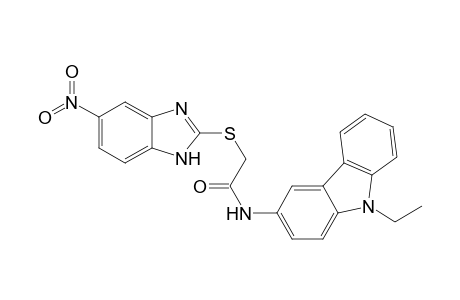 N-(9-ethyl-3-carbazolyl)-2-[(6-nitro-1H-benzimidazol-2-yl)thio]acetamide