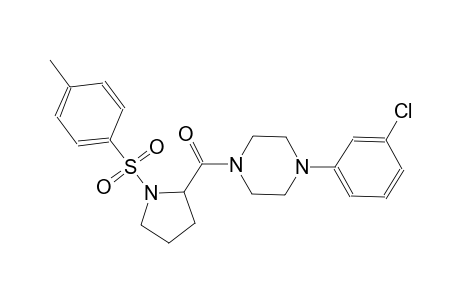 piperazine, 1-(3-chlorophenyl)-4-[[1-[(4-methylphenyl)sulfonyl]-2-pyrrolidinyl]carbonyl]-
