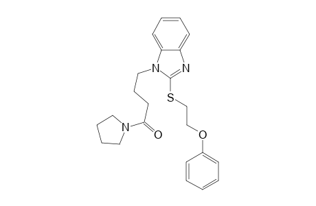 4-(2-((2-Phenoxyethyl)thio)-1H-benzo[d]imidazol-1-yl)-1-(pyrrolidin-1-yl)butan-1-one