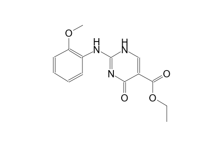 5-pyrimidinecarboxylic acid, 1,4-dihydro-2-[(2-methoxyphenyl)amino]-4-oxo-, ethyl ester