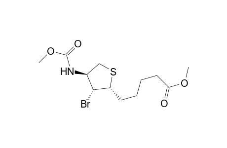 5-[(2R,3R,4S)-3-bromo-4-(carbomethoxyamino)tetrahydrothiophen-2-yl]valeric acid methyl ester