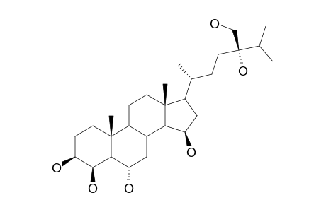 CERTONARDOSTEROL-B4;(24S)-24-METHYL-5-ALPHA-CHOLESTANE-3-BETA,4-BETA,24,24(1)-HEXOL