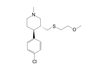 (3R,4S)-4-(4-Chlorophenyl)-3-(2-methoxyethylsulfanylmethyl)-1-methyl-piperidine