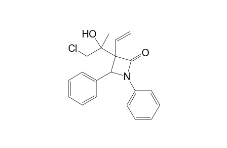 trans-3-(2-Chloro-1-hydroxy-1-methylethyl)-1,4-diphenyl-3-vinylazetidin-2-one