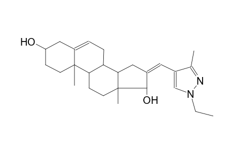 16-[(1-ethyl-3-methyl-1H-pyrazol-4-yl)methylene]androst-5-ene-3,17-diol