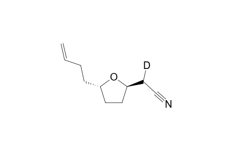 trans-[5-(But-3'-en-1'-yl)-tetrahydrofuran-2-yl]-2-D1-acetonitrile