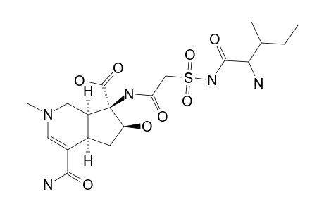 SB-203207;4-(AMINOCARBONYL)-7-{[(2-AMIMO-3-METHYLPENTANOYL)-AMINOSULPHONYL]-ACETAMIDO}-2,4A,5,6,7,7A-HEXAHYDRO-6-HYDROXY-2-METHYL-1H-2-PYRIDINE-7-C