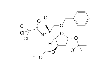 N-[(R)-1-Benzyloxy-2-{1R,5R,7R,8S)-3,3-dimethyl-8-methoxymethoxy-2,4,6-trioxabicyclo[3.3.0]octan-7-yl}-3-hydroxylprop-2-yl]trichloroacetamide