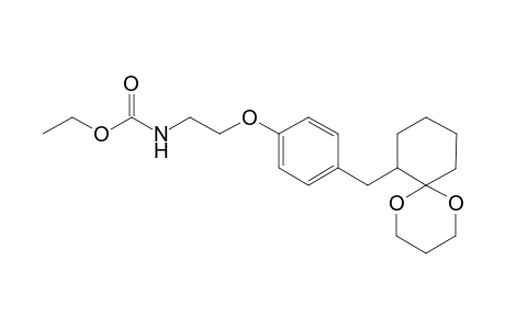 Ethyl N-{2-[4'-(2",2"-[(propane-1'",3'"-diyl)dioxy]cyclohex-1"-ylmethyl)phenoxy]ethyl]carbamate