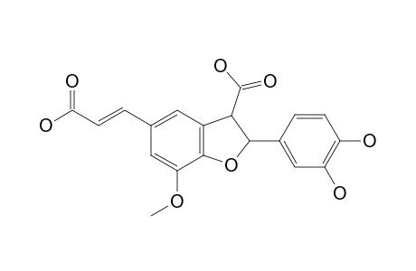 BETA-5-BENZOFURAN-CAFA-FA-DIMER;5-[(E)-2-CARBOXYVINYL]-2-(3,4-DIHYDROXYPHENYL)-7-METHOXY-2,3-DIHYDRO-1-BENZOFURAN-3-CARBOXYLIC-ACID