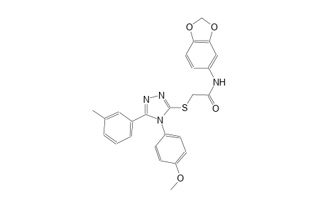 N-(1,3-benzodioxol-5-yl)-2-{[4-(4-methoxyphenyl)-5-(3-methylphenyl)-4H-1,2,4-triazol-3-yl]sulfanyl}acetamide