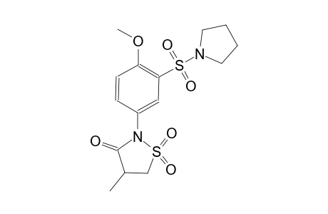 3-isothiazolidinone, 2-[4-methoxy-3-(1-pyrrolidinylsulfonyl)phenyl]-4-methyl-, 1,1-dioxide