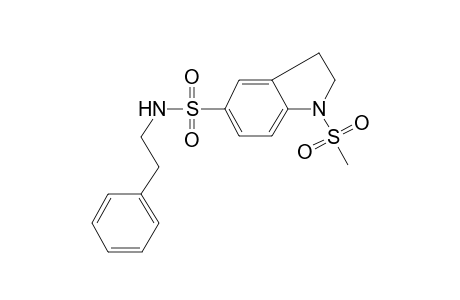 1-Methanesulfonyl-2,3-dihydro-1H-indole-5-sulfonic acid phenethyl-amide