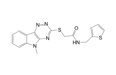 2-[(5-methyl-[1,2,4]triazino[5,6-b]indol-3-yl)sulfanyl]-N-(2-thienylmethyl)acetamide