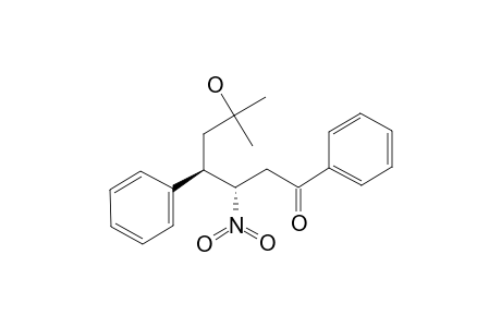 REL-(3S,4R)-6-HYDROXY-6-METHYL-3-NITRO-1,4-DIPHENYLHEPTAN-1-ONE