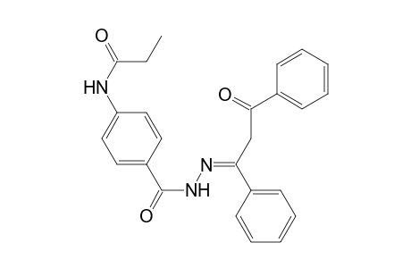 N-(4-{[2-(3-oxo-1,3-diphenylpropylidene)hydrazino]carbonyl}phenyl)propanamide