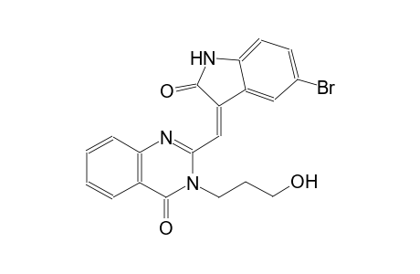 2-[(Z)-(5-bromo-2-oxo-1,2-dihydro-3H-indol-3-ylidene)methyl]-3-(3-hydroxypropyl)-4(3H)-quinazolinone
