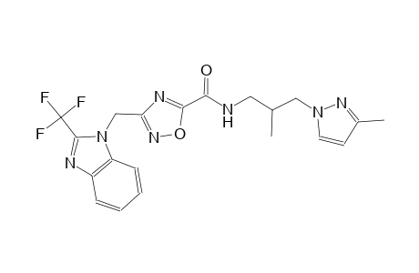 N-[2-methyl-3-(3-methyl-1H-pyrazol-1-yl)propyl]-3-{[2-(trifluoromethyl)-1H-benzimidazol-1-yl]methyl}-1,2,4-oxadiazole-5-carboxamide