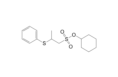 cyclohexyl 2-(phenylthio)propane-1-sulfonate
