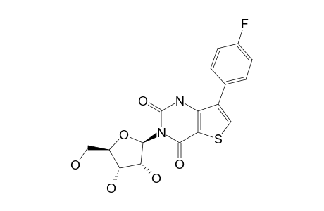 3-(BETA-D-RIBOFURANOSYL)-7-(4-FLUOROPHENYL)-THIENO-[3,2-D]-PYRIMIDINE-2,4-DIONE