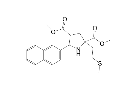 Dimethyl 2-(2-methylthioethyl)-5-(2-naphthyl)pyrrolidine-2,4-dicarboxylate