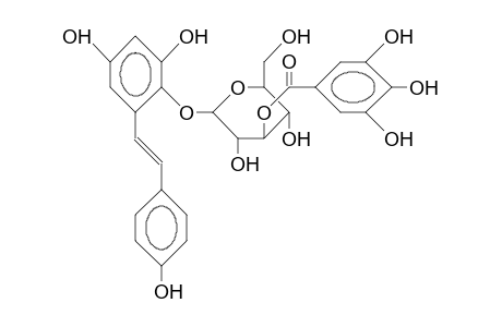 2,3,5,4'-Tetrahydroxy-stilbene-2-O-(3''-O-galloyl)-glucopyranoside
