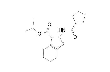 benzo[b]thiophene-3-carboxylic acid, 2-[(cyclopentylcarbonyl)amino]-4,5,6,7-tetrahydro-, 1-methylethyl ester