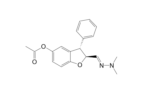 Trans-5-(acetyloxy)-2,3-dihydro-3-phenylbenzofuran-2-carboxaldehyde N,N-dimethyl-hydrazone