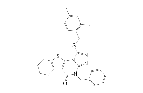 4-benzyl-1-[(2,4-dimethylbenzyl)sulfanyl]-6,7,8,9-tetrahydro[1]benzothieno[3,2-e][1,2,4]triazolo[4,3-a]pyrimidin-5(4H)-one